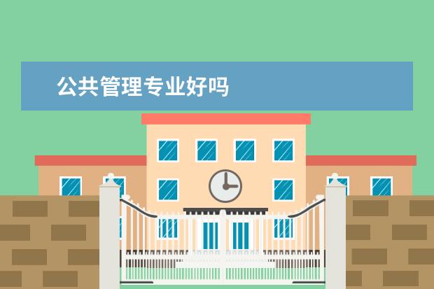 公共管理专业好吗