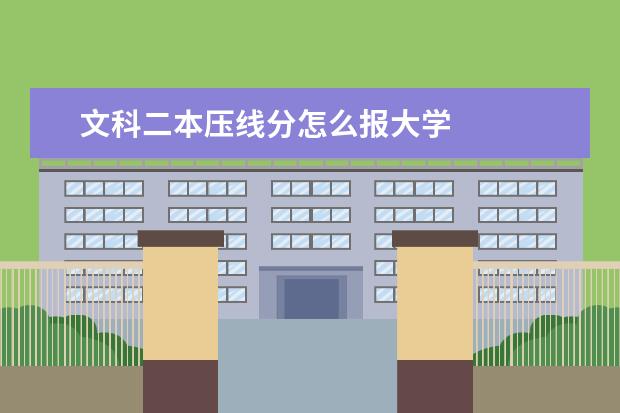 文科二本压线分怎么报大学