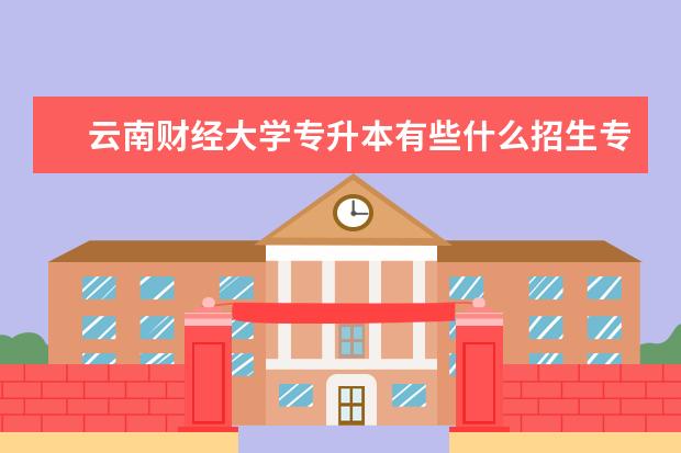 云南财经大学专升本有些什么招生专业？