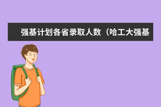 强基计划各省录取人数（哈工大强基计划入围分数线）