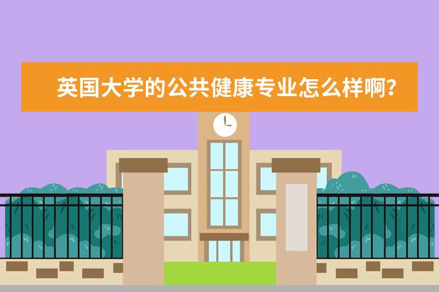 英国大学的公共健康专业怎么样啊？？