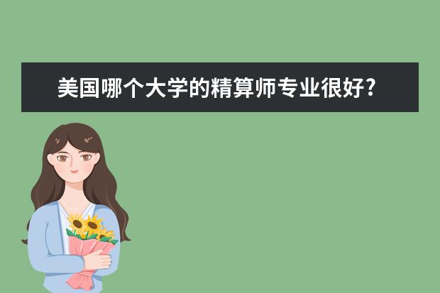 美国哪个大学的精算师专业很好?