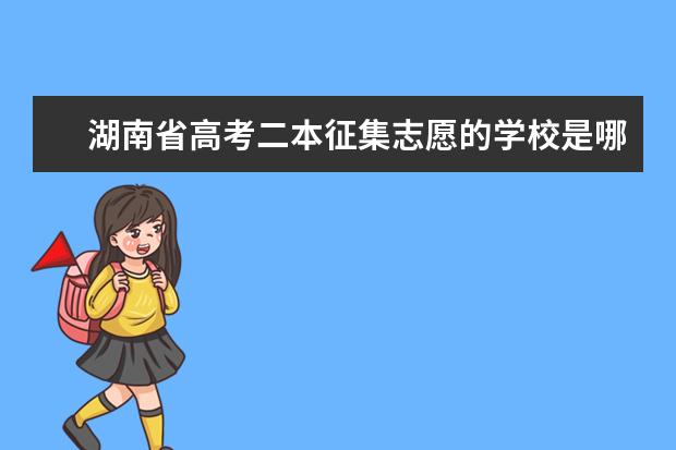 湖南省高考二本征集志愿的学校是哪些？