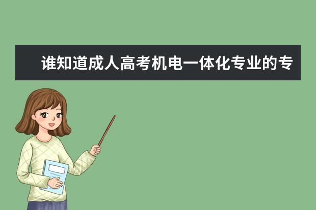 谁知道成人高考机电一体化专业的专业代码？急急急！高分（谁知道云南大学旅游文化学院招生代码?）