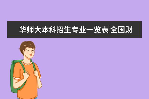 华师大本科招生专业一览表 全国财经类大学第四轮学科比较好的专业 财经类最好的专业