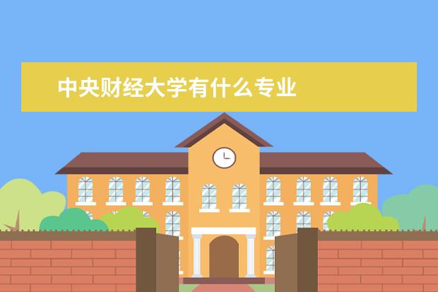 中央财经大学有什么专业