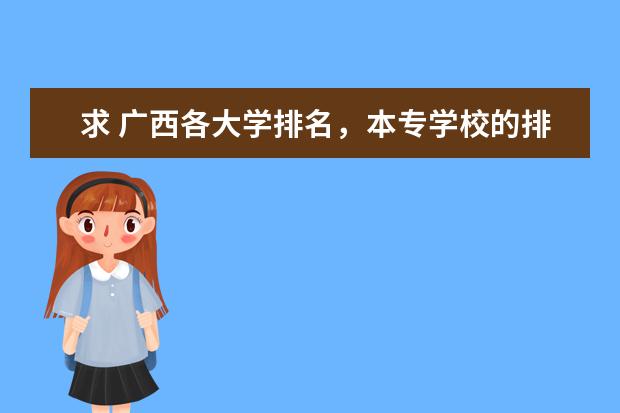 求 广西各大学排名，本专学校的排名（广西各大学实力排行,广西科技大学现在排第几）
