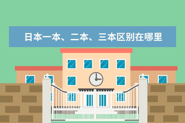 日本一本、二本、三本区别在哪里