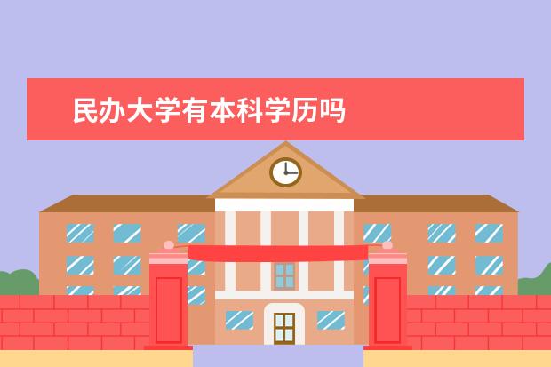 民办大学有本科学历吗