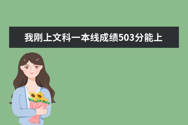 我刚上文科一本线成绩503分能上一本分数低的学校吗