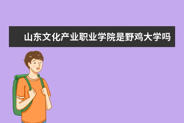 山东文化产业职业学院是野鸡大学吗?