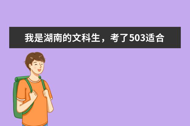 我是湖南的文科生，考了503适合读什么学校？