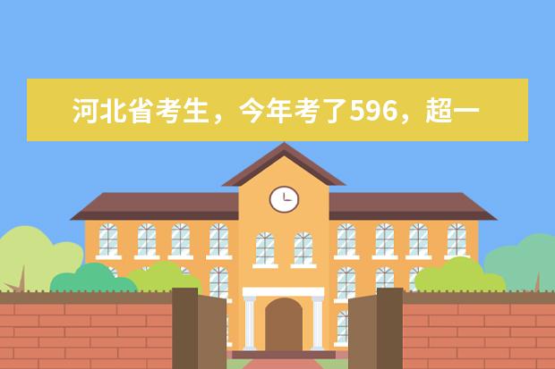 河北省考生，今年考了596，超一本线23分，想去一本学校，请问有哪些学校合适？