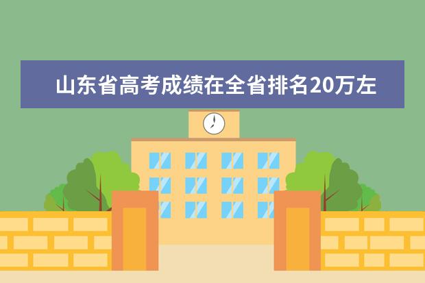 山东省高考成绩在全省排名20万左右能上什么大学