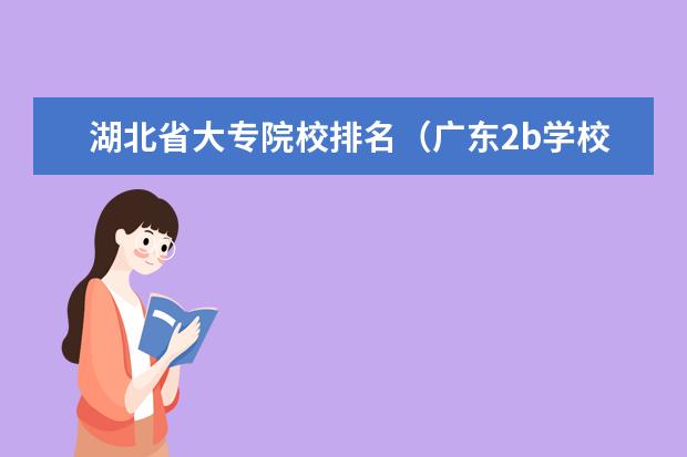 湖北省大专院校排名（广东2b学校排名（广东2b大学排行榜））