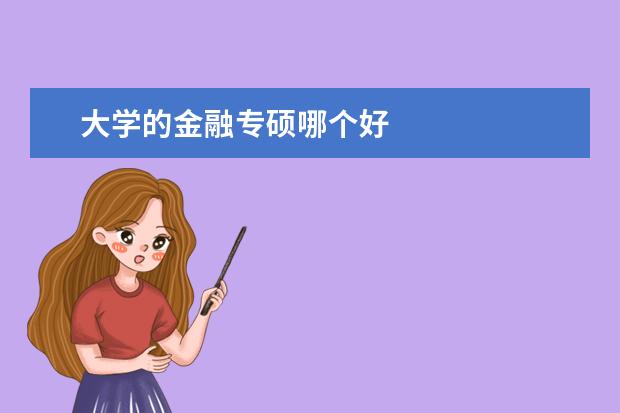 大学的金融专硕哪个好