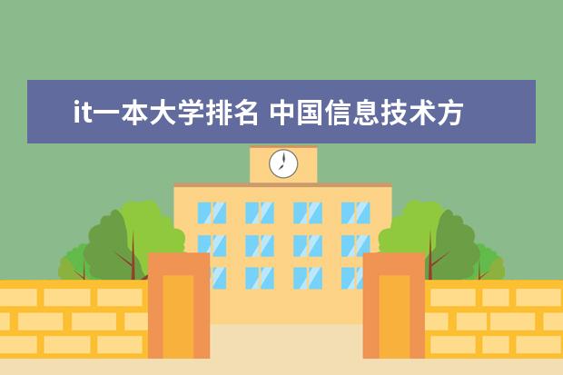 it一本大学排名 中国信息技术方面最好的大学是哪所?
