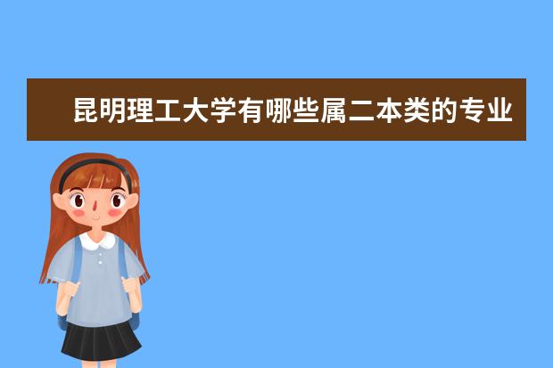 昆明理工大学有哪些属二本类的专业