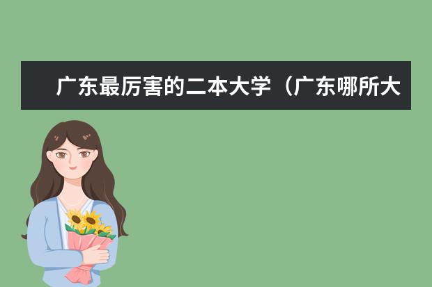 广东最厉害的二本大学（广东哪所大学的工科比较好，求排名）