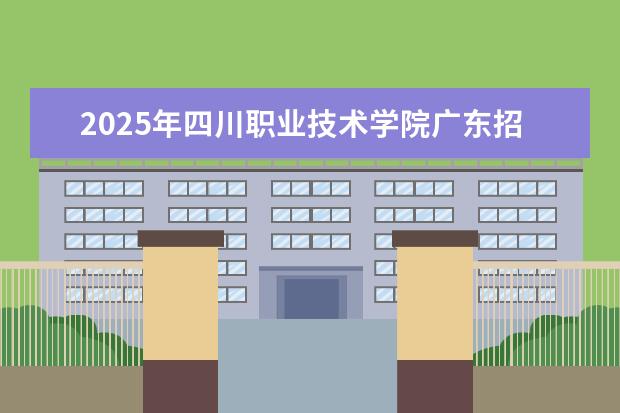 2025年四川职业技术学院广东招生计划