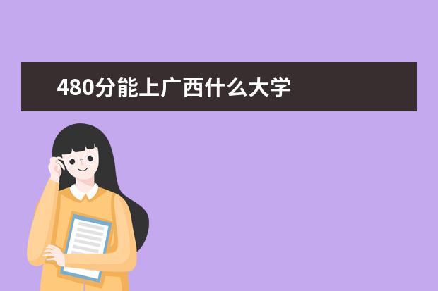480分能上广西什么大学
