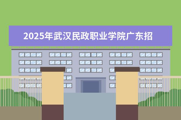 2025年武汉民政职业学院广东招生计划