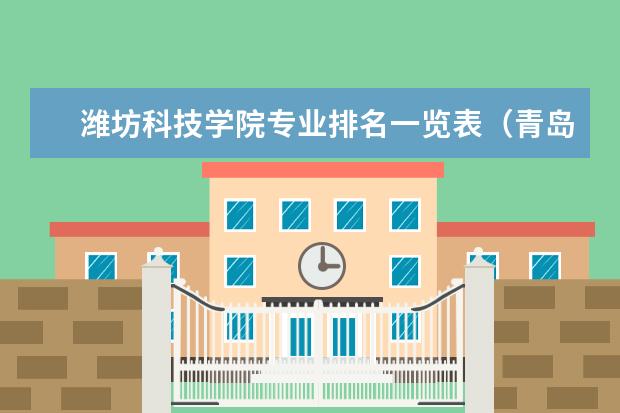 潍坊科技学院专业排名一览表（青岛农业大学专业排名一览表）