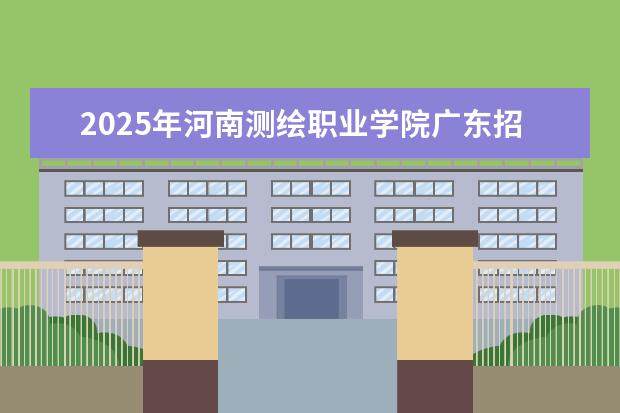 2025年河南测绘职业学院广东招生计划