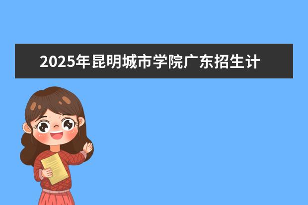 2025年昆明城市学院广东招生计划