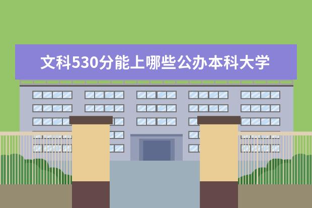 文科530分能上哪些公办本科大学